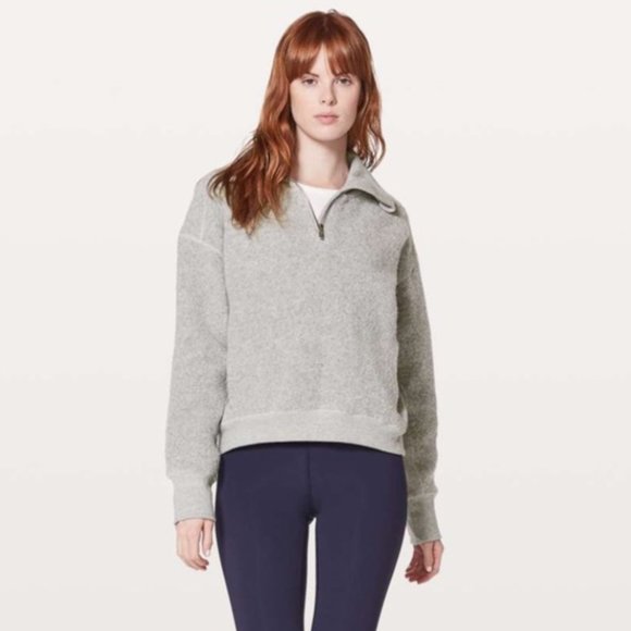 Lululemon Stand Out Sherpa 1/2 Zip Sweatshirt - Picture 1 of 7